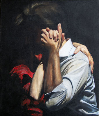 Tangokunst "Tangopaar N°20", 70x60 cm, Acryl auf Leinwand, 2019 (verkauft)