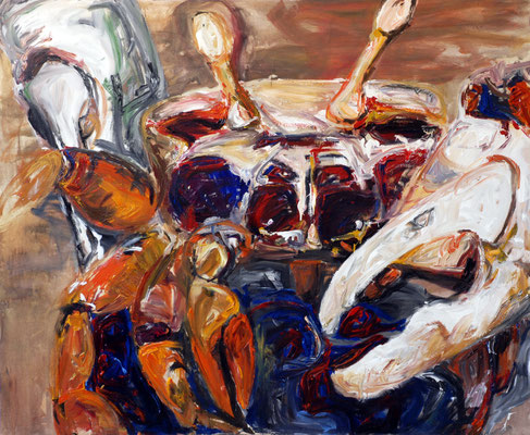 "Krabben", 180 x 220 cm, 2010, Acryl auf Leinwand (verkauft)