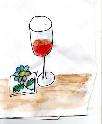 花とワイン