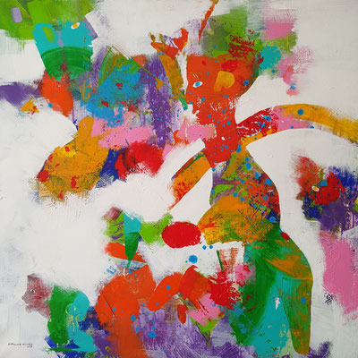 Between 2, 100x100cm, Acryl auf LW, 2015