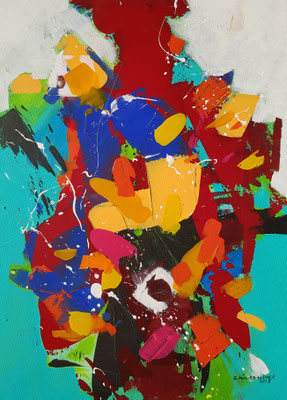 Too high, 50x70cm, Acryl auf LW, 2019