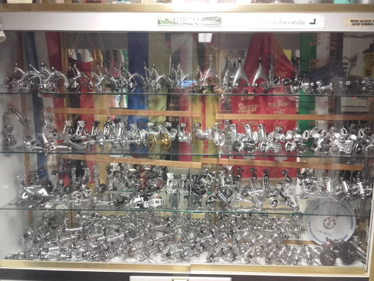 Die Vitrine mit den "Heiligkeiten" - bekannte und unbekannte Komponenten - teilweise nur in Kleinstückzahlen gebaut