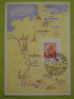 Es gab auch eine 20 Pfennig Sonderbriefmarke und natürlich den Sonderstempel