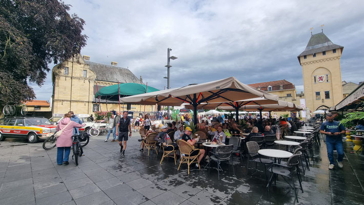 Regen im Ziel