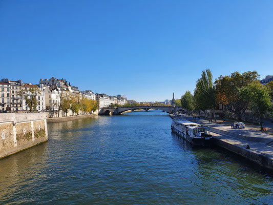 La Seine au passage entre Rive Gauche et Rive Droite