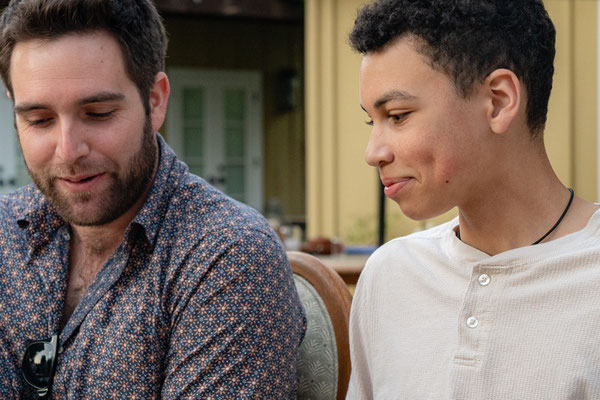 David's 90th birthday party guests - Cousins Zach and Christopher