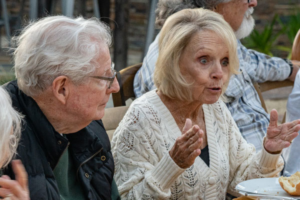 David's 90th birthday party guests - David and his neighbor