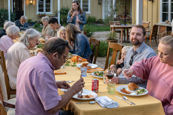 David's 90th birthday party guests - at the feast