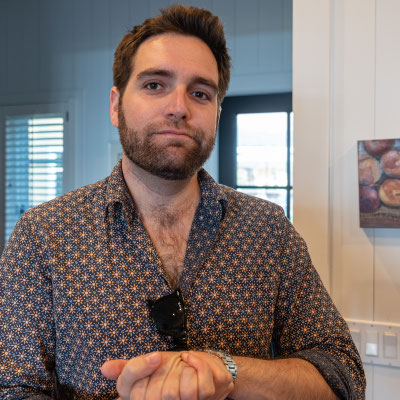 David's 90th birthday party guests - Pat and Deon's son Zach