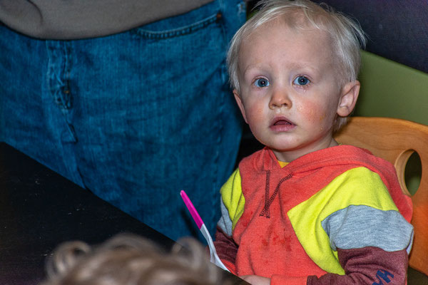 Owen being serenaded.