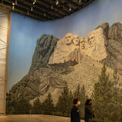 Academy Museum of Motion Pictures - Backdrop from North by Northwest exhibit