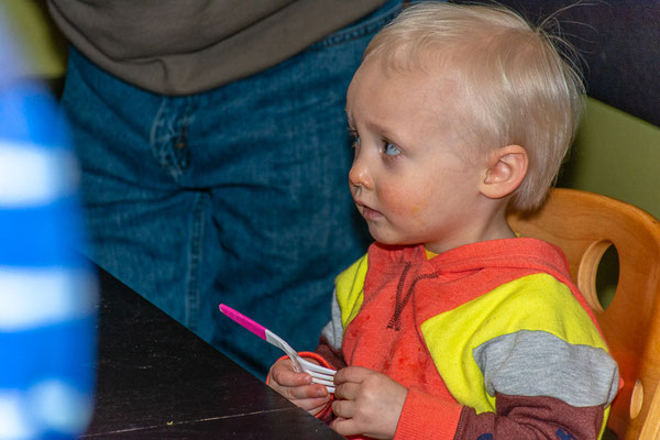 Owen being serenaded.