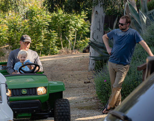 Owen doing some farming with Pat