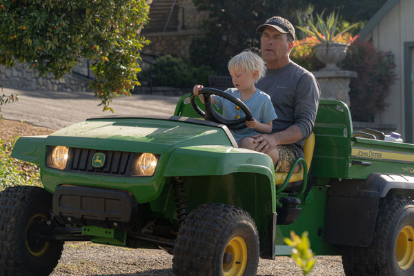 Owen doing some farming with Pat