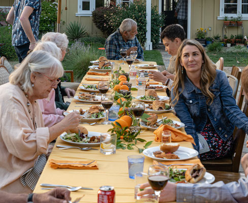 David's 90th birthday party guests - at the feast