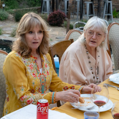 David's 90th birthday party guests - Deon and Kathy