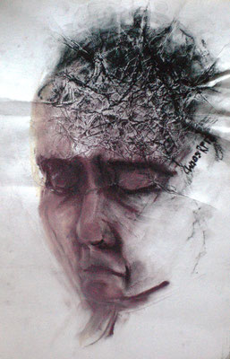 Chaos II (Pastellkreide, Kohle 29,7 x 42)