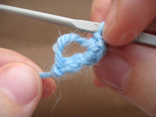 tirare la codina dell'anello per stringere il cerchio
