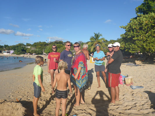 Familien am Strand