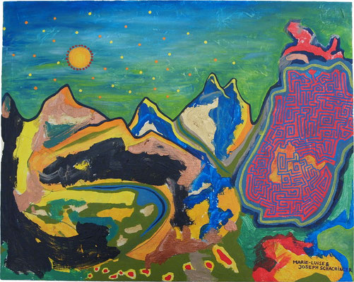 Das Geheimnis des Berges - Symbiosemalerei mit Joseph Schachinger