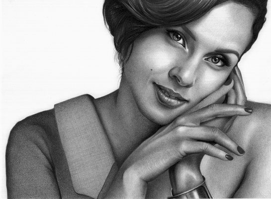 Alicia Keys | Copyrights © ART GOD & LOVE INC - Drawing by Dayron Villaverde