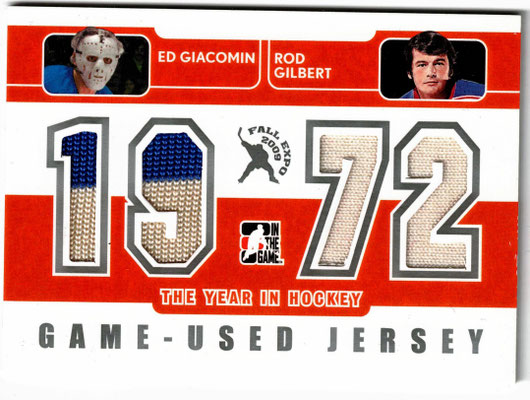 ITG Fall Expo 09 Game used Jersey - Gilbert - Giacomin - Rangers - 1 of 19