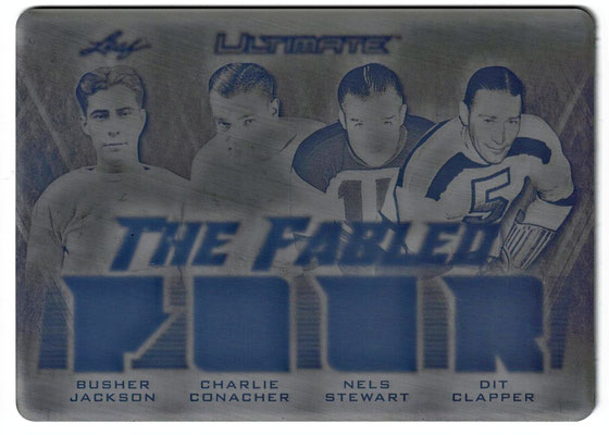Leaf 19 The Fabled Four Black Plate - Jackson / Conacher / Stewart / Clapper