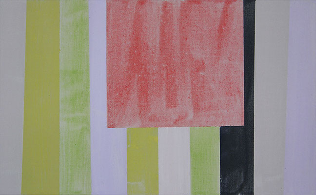 Raum perzeptiv 3 (Frühling Studie 1) | 2015, Eitempera auf Leinwand, 39 x 63 cm
