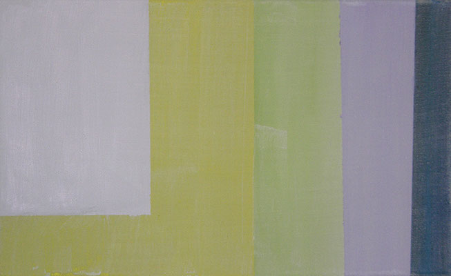 Raum perzeptiv 1 (Frühling Studie) | 2015, Eitempera auf Leinwand, 39 x 63 cm