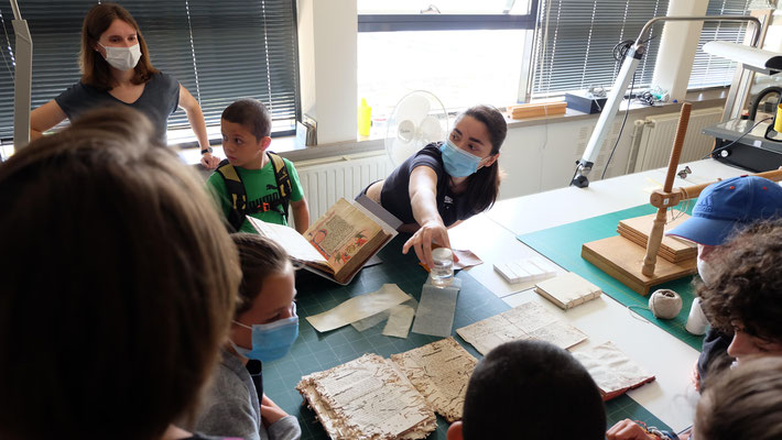 où ils découvrent les professions liées à la conservation du patrimoine