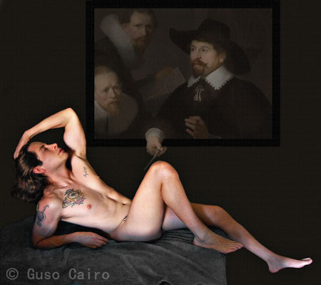 Sesión: 10-09-2020 /// Modelo:  LEONARDO. (Incluye detalle de 'Lección de anatomía del Dr. Nicolaes Tulp', de Rembrandt.