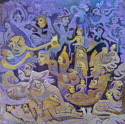 BELENOS Huile sur toile 50x50 cm