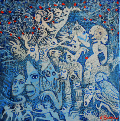 GAR Huile sur toile 30x30 cm