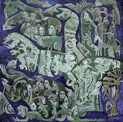 MONTURO Huile sur toile 50x50 cm