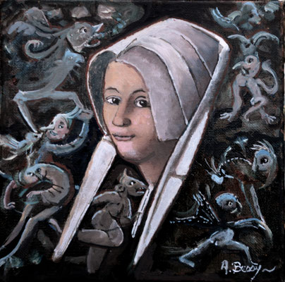 TIAKI Huile sur toile 20x20 cm