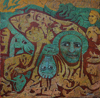 KANG Huile sur toile 50x50 cm