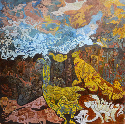 AMANSINAYA Huile sur toile