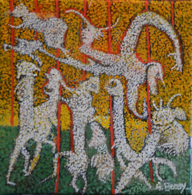 MARFIK Huile sur toile 20x20 cm