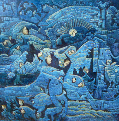 NEREIDE Huile sur toile 100x100cm