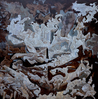MYRA Huile sur toile 100x100 cm