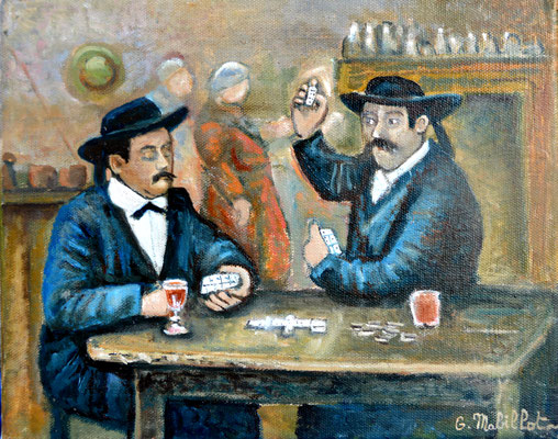 PARTIE DE DOMINOS 27X22