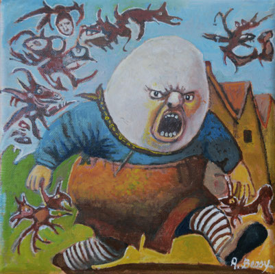WAZN Huile sur toile 20x20 cm