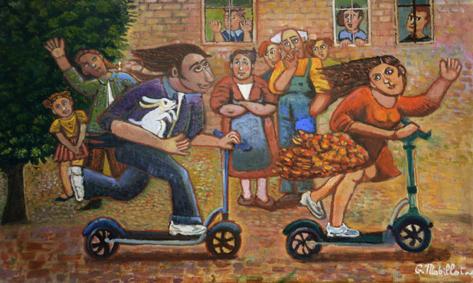 LES PATINEURS 55X33
