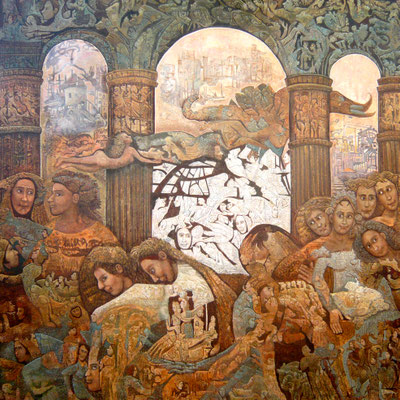 CASIOPEE Huile sur toile 180x180 cm