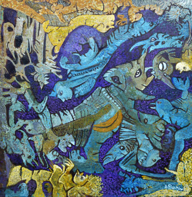 ELNATH"Huile sur toile 50x50 cm