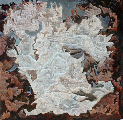 ROSETTA Huile sur toile 100x100cm