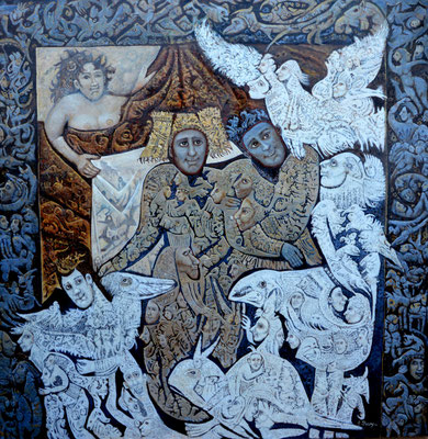 TERREBELUM Huile sur toile 150 x150 cm