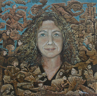 SKATI Huile sur toile 30x30 cm