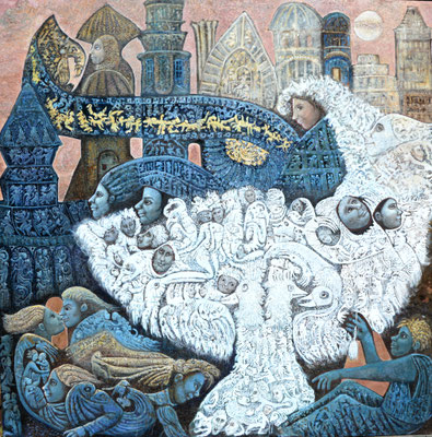 BELLATRIX Huile sur toile 180x180 cm