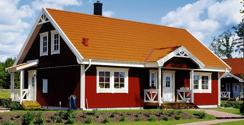 Schönes Rotes Schwedenhaus Malmö von Berg